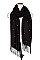 FRINGED END PEARL ACCENT OBLONG SCARF