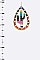 Serape Crystal Accent Cactus Earrings