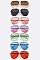 Pack of 12 pieces Studded Ocean Lens Aviator Sunglasses LA108-96185