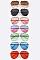 Fashion Studded Ocean Lens Aviator Sunglasses