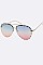 Pack of 12 pieces Studded Ocean Lens Aviator Sunglasses LA108-96185