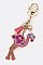 Flamingo Crystal Key Chain