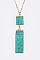 Genuine Stone Pendant Necklace LA-CN4140