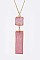 Genuine Stone Pendant Necklace LA-CN4140