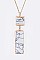 Genuine Stone Pendant Necklace LA-CN4140