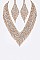Fashionable Rhinestone Fringe Statement Necklace Set
