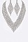 Fashionable Rhinestone Fringe Statement Necklace Set