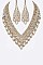 Elegant Rhinestone Statement Necklace Set