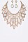 Graceful Crystal Statement Bib Necklace Set LA-GNE3003