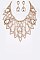 Graceful Crystal Statement Bib Necklace Set LA-GNE3003