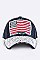 Crystal US Flag Embelished Fashion Denim Cap LA-EMH8421DD