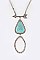 Stylish Arrow & Stone Pendant Necklace LA12275