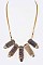Fab Genuine Stone Wired Beads Statement Necklace LAN5902