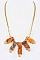 Fab Genuine Stone Wired Beads Statement Necklace LAN5902