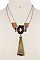 STYLISH GEOMETRIC SHAPE TASSEL FASHION NECKLACE SET JY-12-6325