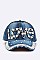 LOVE Crystal Embelished Denim Cap LA-EMH8642