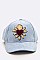Heart Embroidered Suede Cap LA-EMH0910