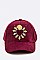 Heart Embroidered Suede Cap LA-EMH0910