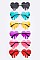 Pack of 12 Iconic Dripping Heart Sunglasses Set