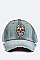 Sugar Skull Distress Denim Cap LA-EMH0906