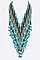 Large Bib Style Layers Beads Tribal Statement NECKLACE LA-AN11168B