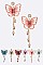 Pack of 12 Embroidered Butterfly Iconic Earrings Set