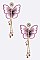 Pack of 12 Embroidered Butterfly Iconic Earrings Set