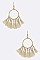 Fabric Tassels Hoop Earrings