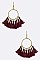 Fabric Tassels Hoop Earrings