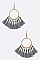 Fabric Tassels Hoop Earrings