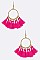 Fabric Tassels Hoop Earrings