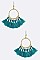 Fabric Tassels Hoop Earrings