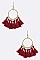 Fabric Tassels Hoop Earrings