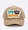 Dog Mama Embroidered Distress Cotton Cap