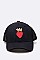 Queen Heart Patch Quilted Cotton Cap LA-EMH0907E