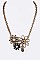 Trendy Crystal Flowers Statement Necklace LA-12520