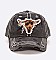 Animal Printed Steer Head Cotton Cap