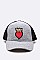 Queen Heart Patch Quilted Cotton Cap LA-EMH0907E