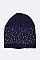 Pack of 12 pieces Chic Crystal Accent Fashion Beanie Set LA-HNHT1080
