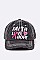 PINK RIBBON FAITH LOVE HOPE VINTAGE WASH CAP