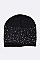 Pack of 12 pieces Chic Crystal Accent Fashion Beanie Set LA-HNHT1080