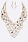 Trendy Metal Net Collar Necklace Set LA-161307Z