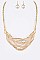DOTTED CRYSTAL STATEMENT NECKLACE SET