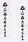 MIXED CRYSTAL DROP EARRINGS