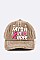 PINK RIBBON FAITH LOVE HOPE VINTAGE WASH CAP