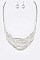 DOTTED CRYSTAL STATEMENT NECKLACE SET