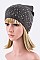 Pack of 12 pieces Chic Crystal Accent Fashion Beanie Set LA-HNHT1080