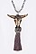 Cow Skull Iconic Pendant Necklace LA-151434