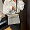 Medium Size Exceptional Crocodile Padlock Multi Tone Satchel