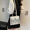 white purse alligatore